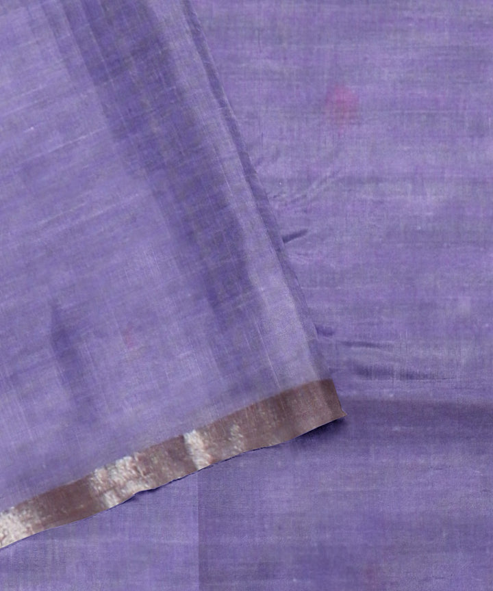 Purple bengal handloom cotton saree