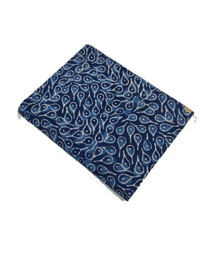 2.5m Blue hand block cotton sanganeri print kurta material