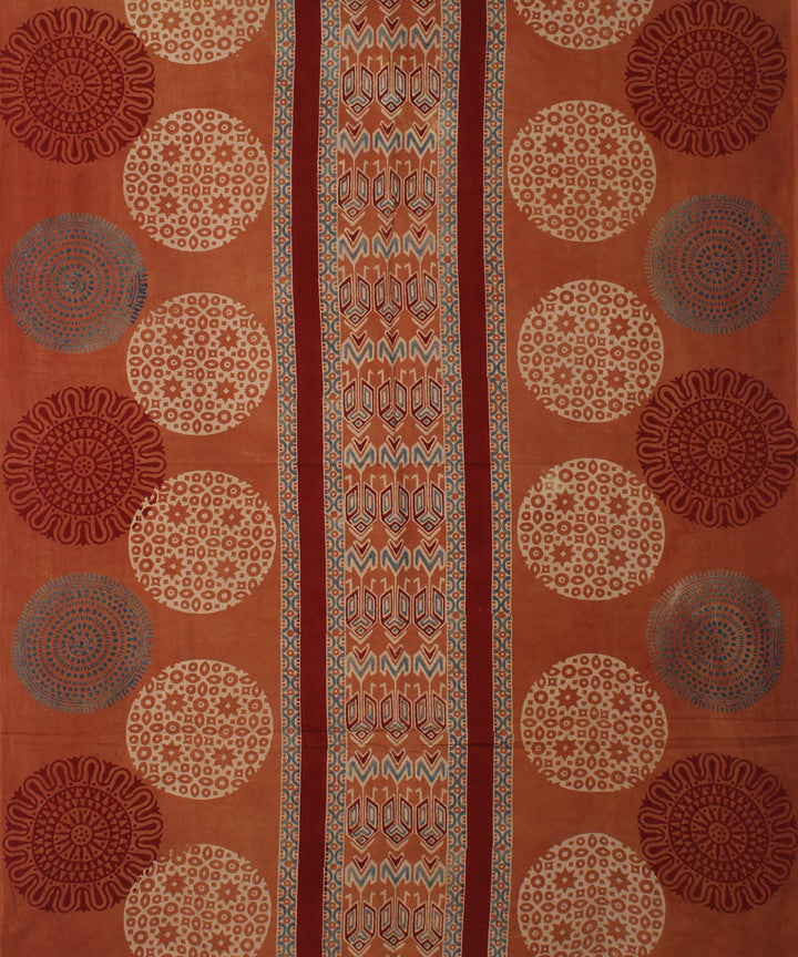 3m brown maroon cotton hand printed ajrakh kurta material