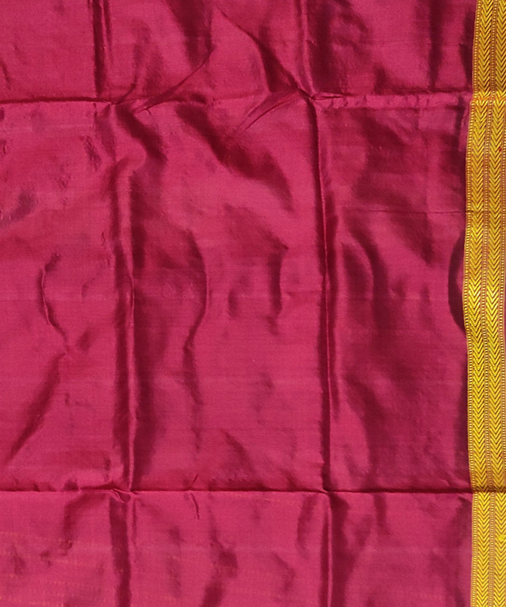 Black maroon silk handloom sambalpuri saree