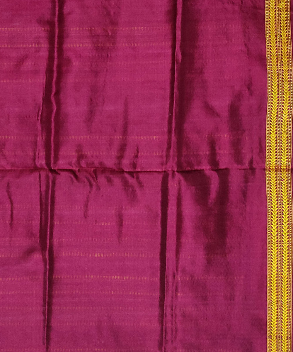 Purple maroon silk handloom sambalpuri saree