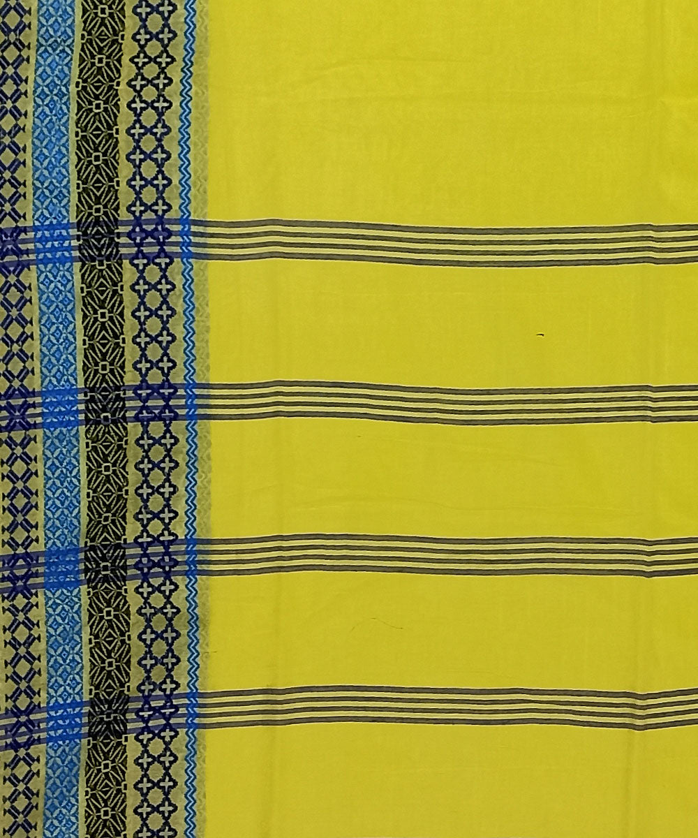 Yellow cotton handloom bengal saree