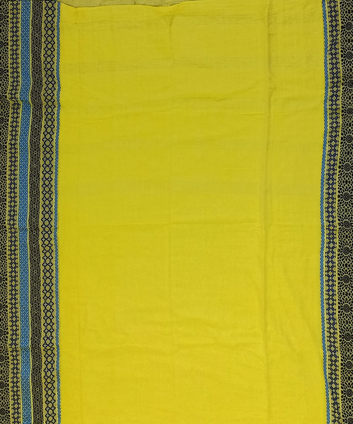 Yellow cotton handloom bengal saree
