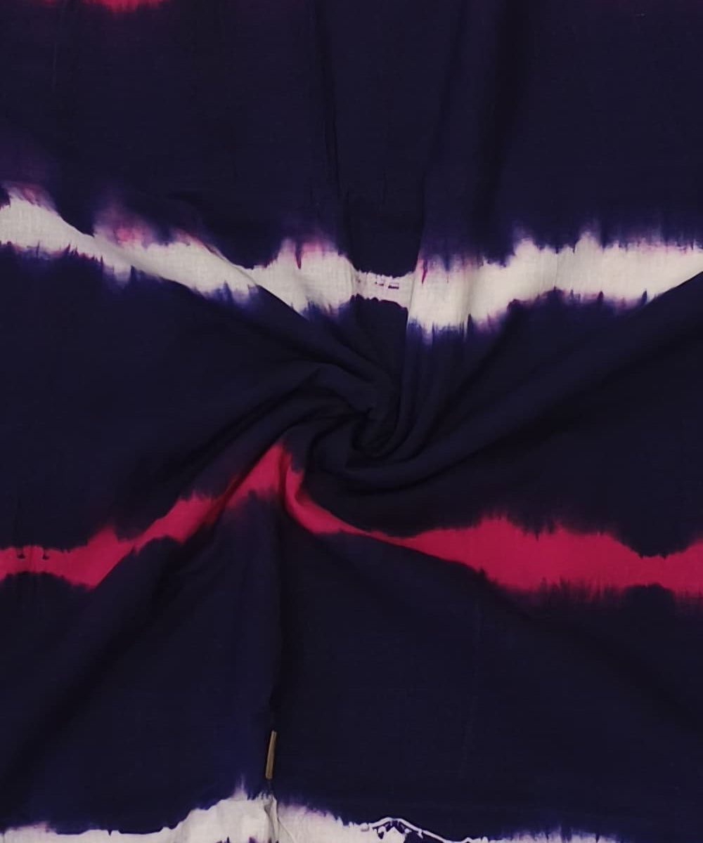2.5m Blue pink tie dye cotton kurta material
