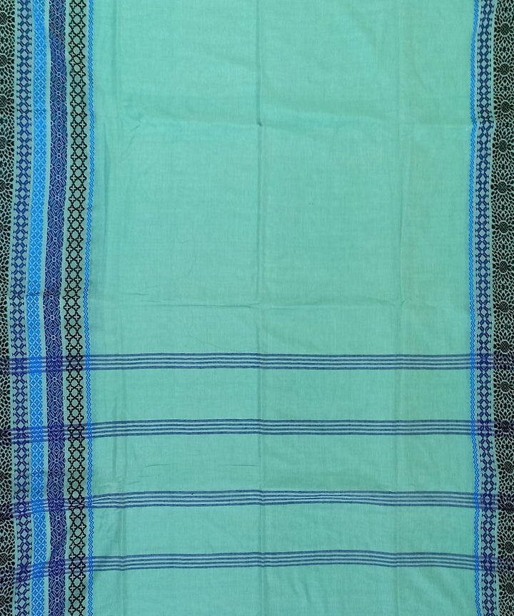 Sky blue handloom bengal cotton saree