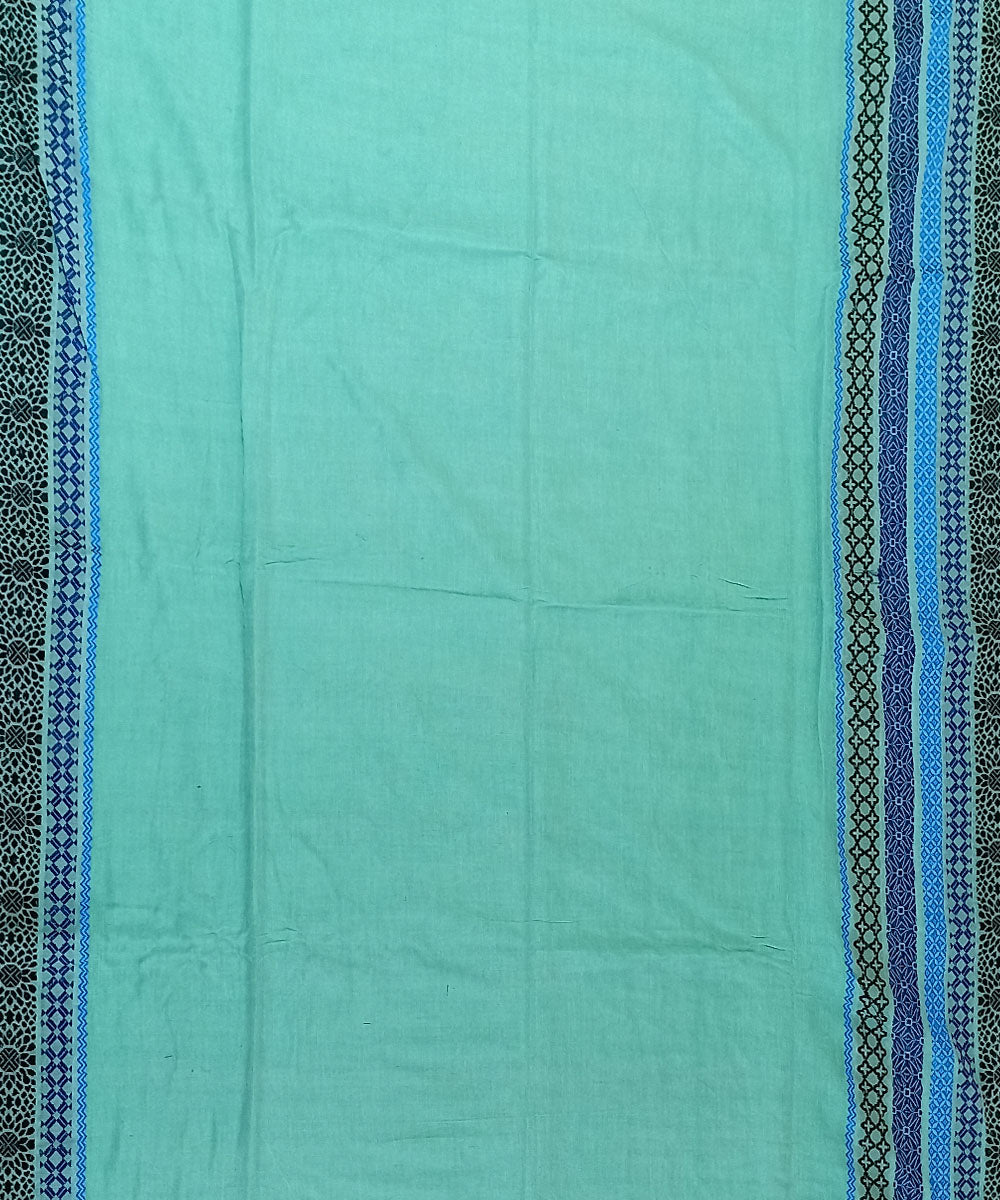 Sky blue handloom bengal cotton saree
