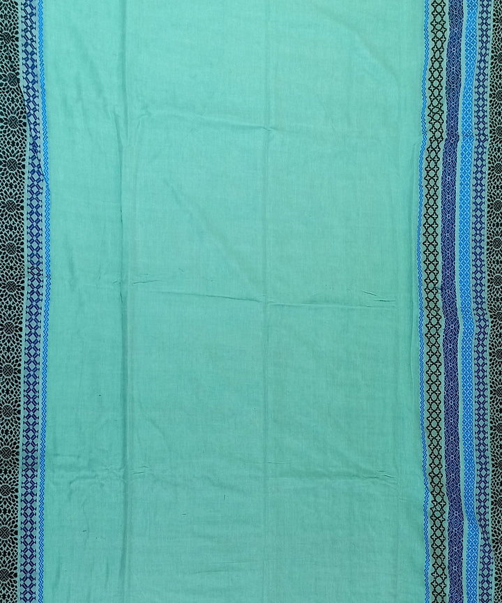 Sky blue handloom bengal cotton saree