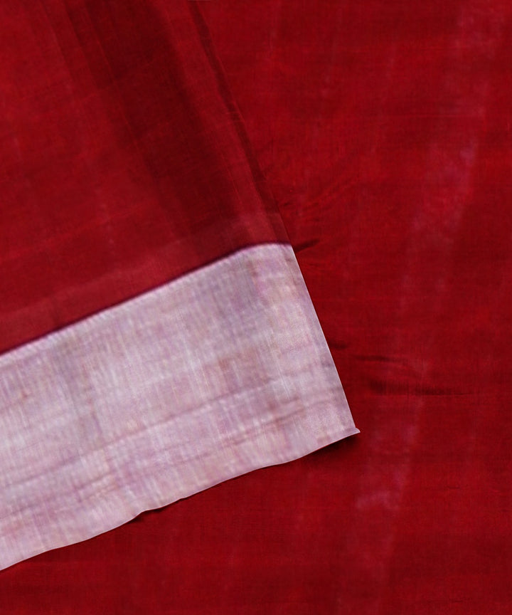 Red grey handloom cotton bengal saree