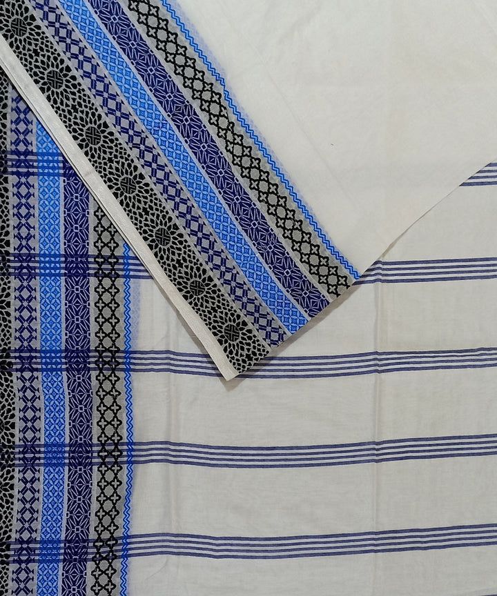 White cotton handloom bengal saree
