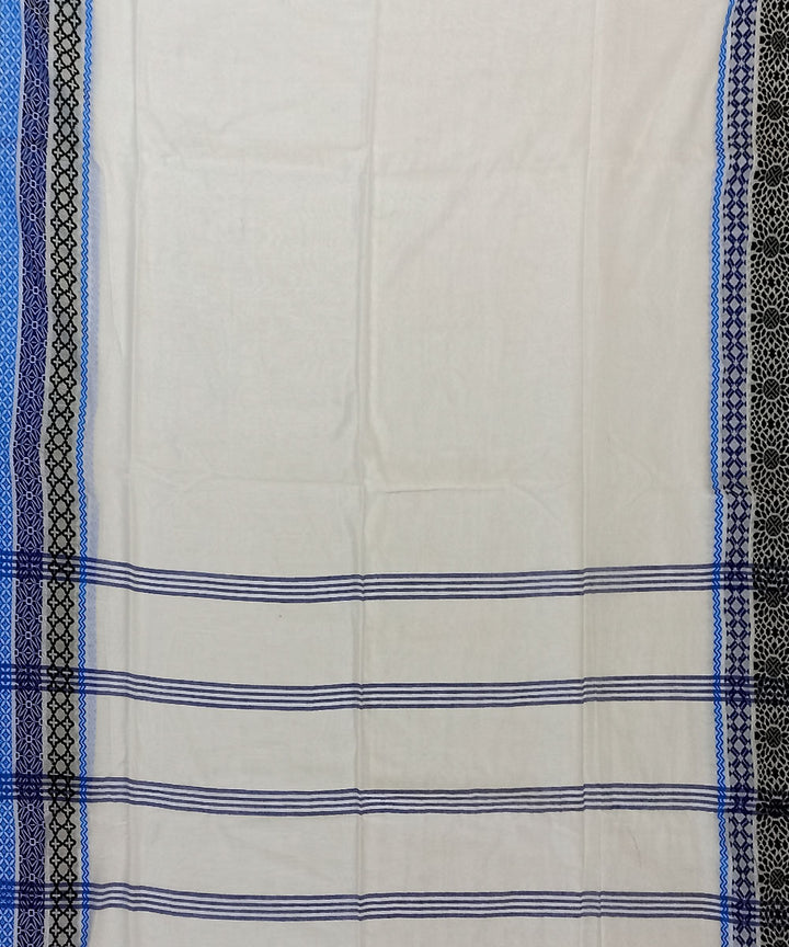 White cotton handloom bengal saree