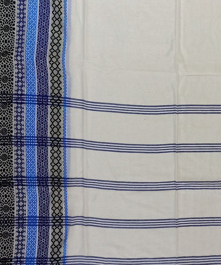 White cotton handloom bengal saree