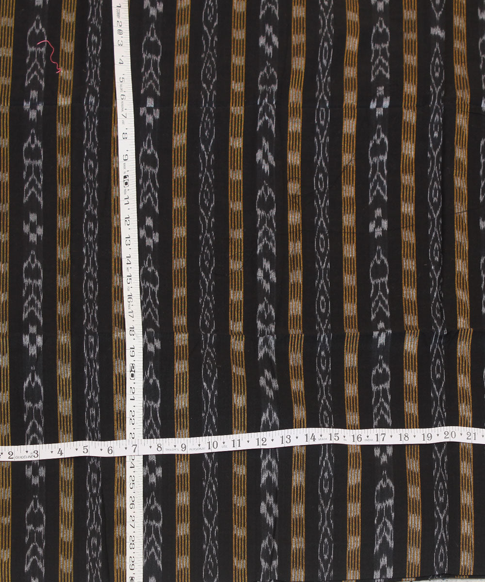 2.4 m black handwoven nuapatna cotton kurta material