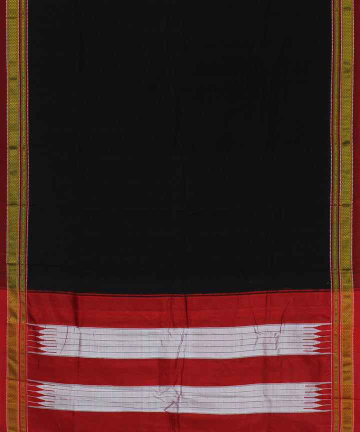 Black maroon chikki paras cotton handloom ilkal saree