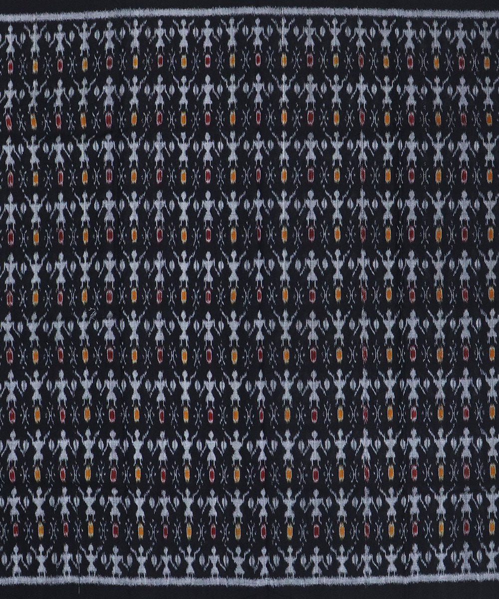 Red multicolor handwoven sambalpuri cotton dress material