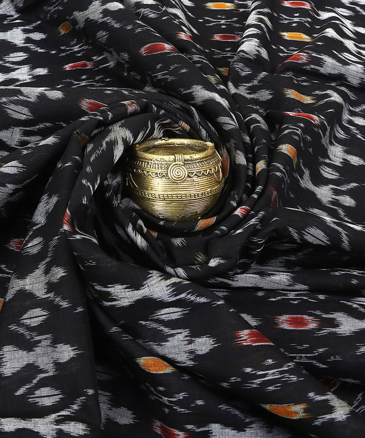 Red multicolor handwoven sambalpuri cotton dress material