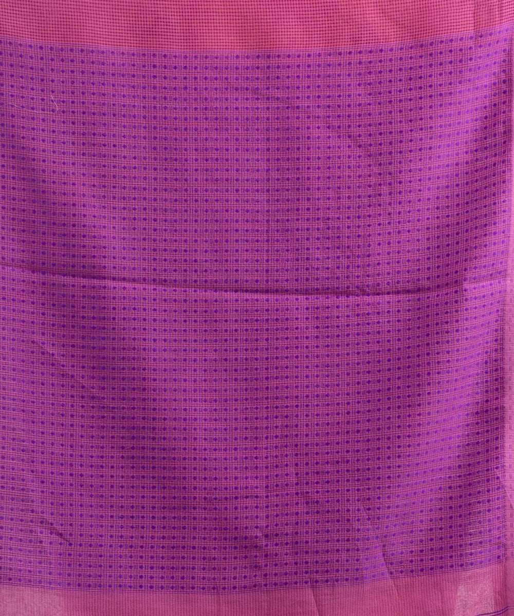 Magenta handwoven bengal cotton silk saree