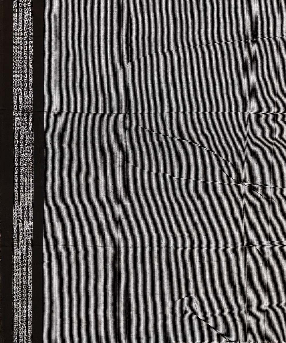 Grey handwoven cotton sambalpuri saree