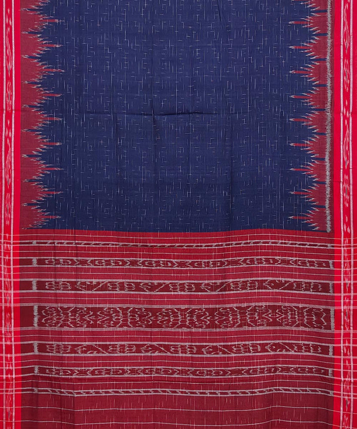 Navy blue maroon handloom cotton odisha ikat saree