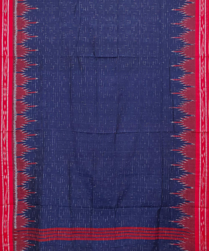 Navy blue maroon handloom cotton odisha ikat saree