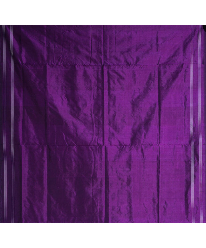 Purple handwoven pochampally ikat silk saree