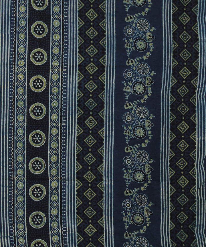 3m indigo hand printed cotton ajrakh kurta material