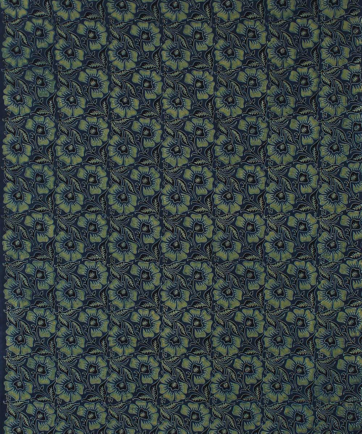 3m indigo hand printed cotton ajrakh kurta material