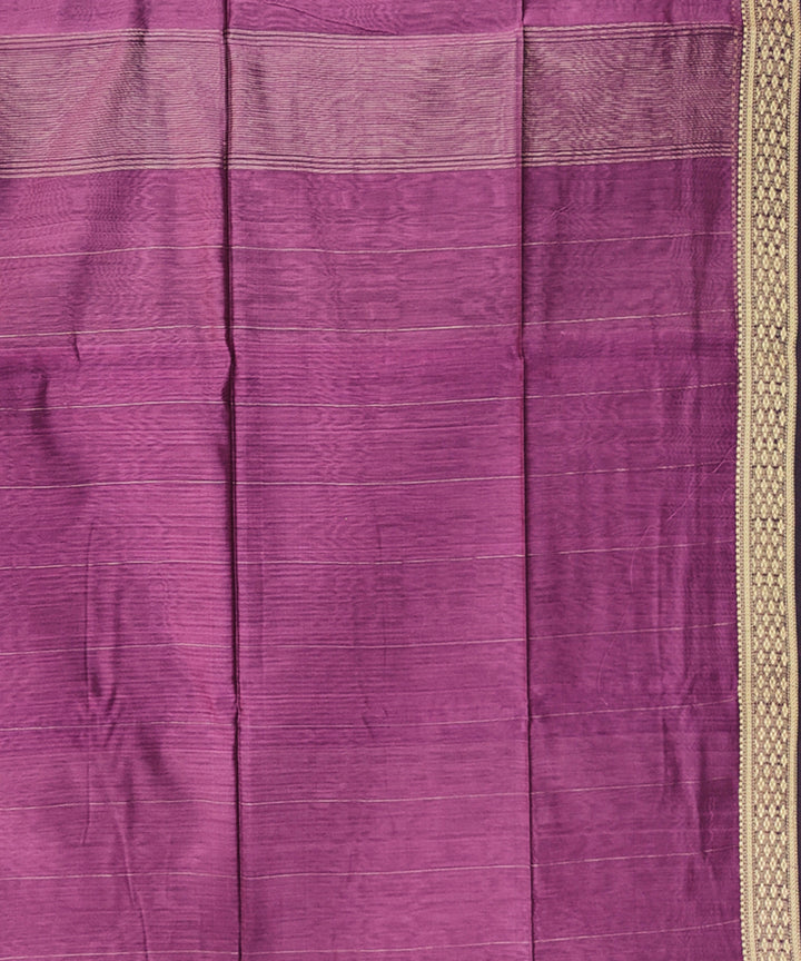 Magenta handwoven maheshwari cotton silk saree