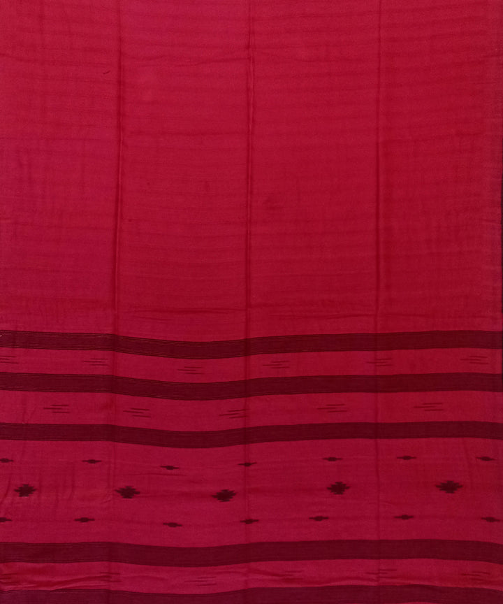Red black cotton handloom bengal saree
