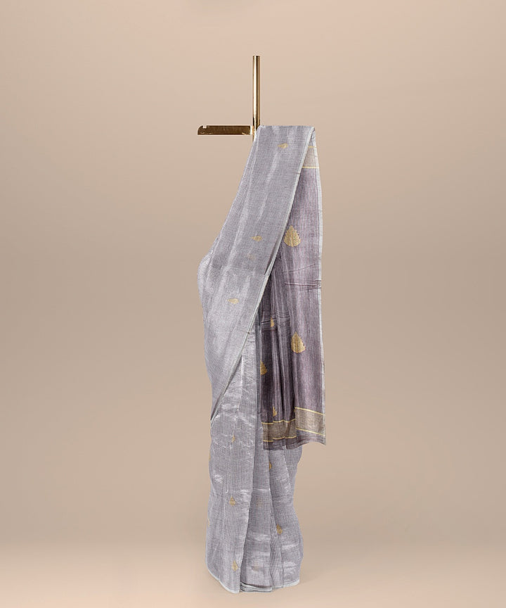 Brown cotton handloom bengal saree