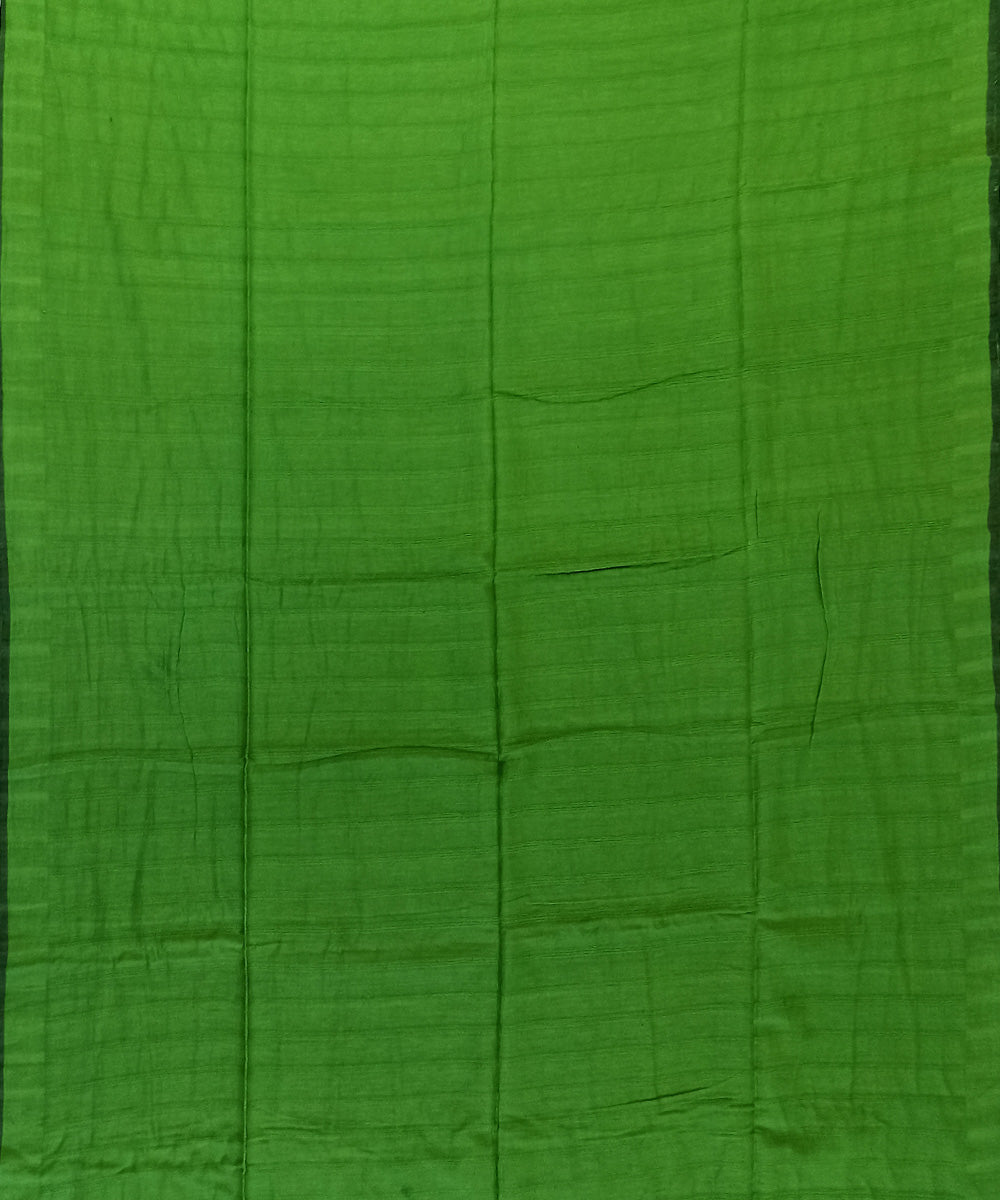 Light green black cotton handloom bengal saree