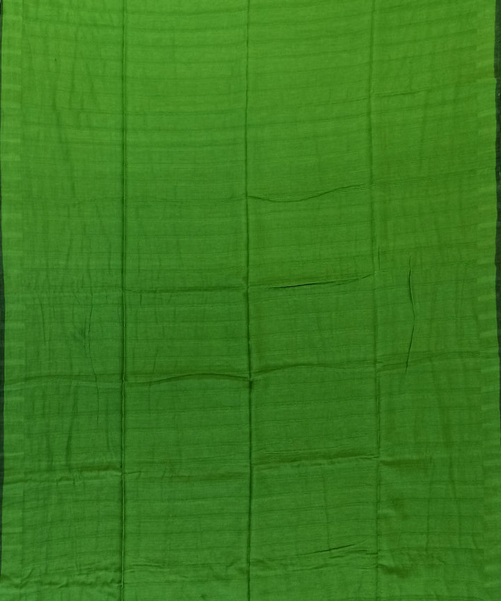 Light green black cotton handloom bengal saree