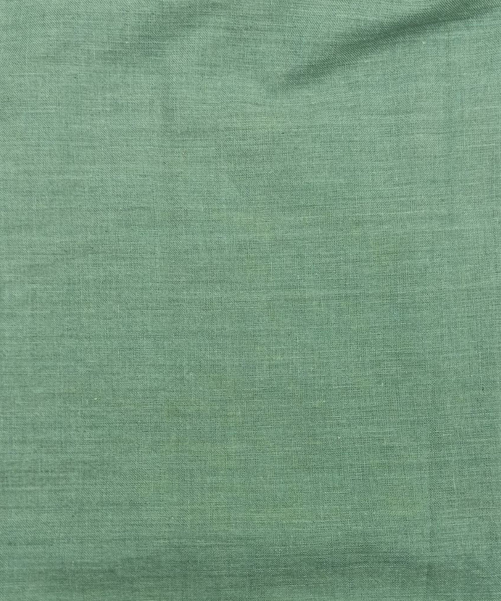 Light green handloom bengal cotton fabric