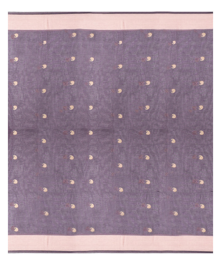 Purple shantipuri handloom cotton saree