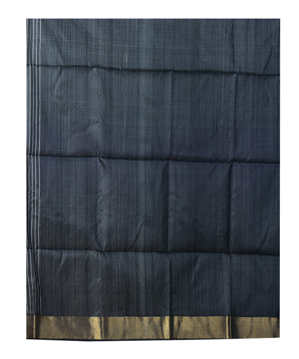 Cyan blue multicolor  handwoven silk saree