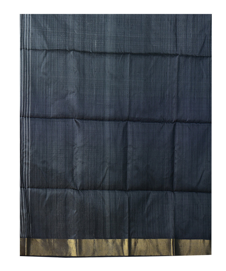 Cyan blue multicolor  handwoven silk saree