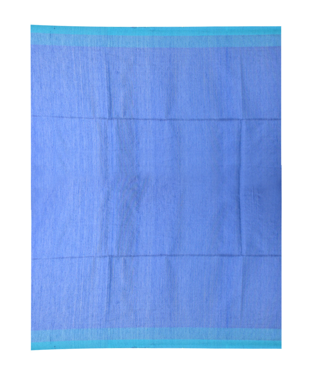 Indigo handwoven cotton silk saree