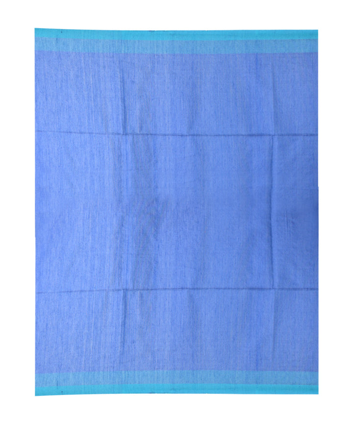 Indigo handwoven cotton silk saree