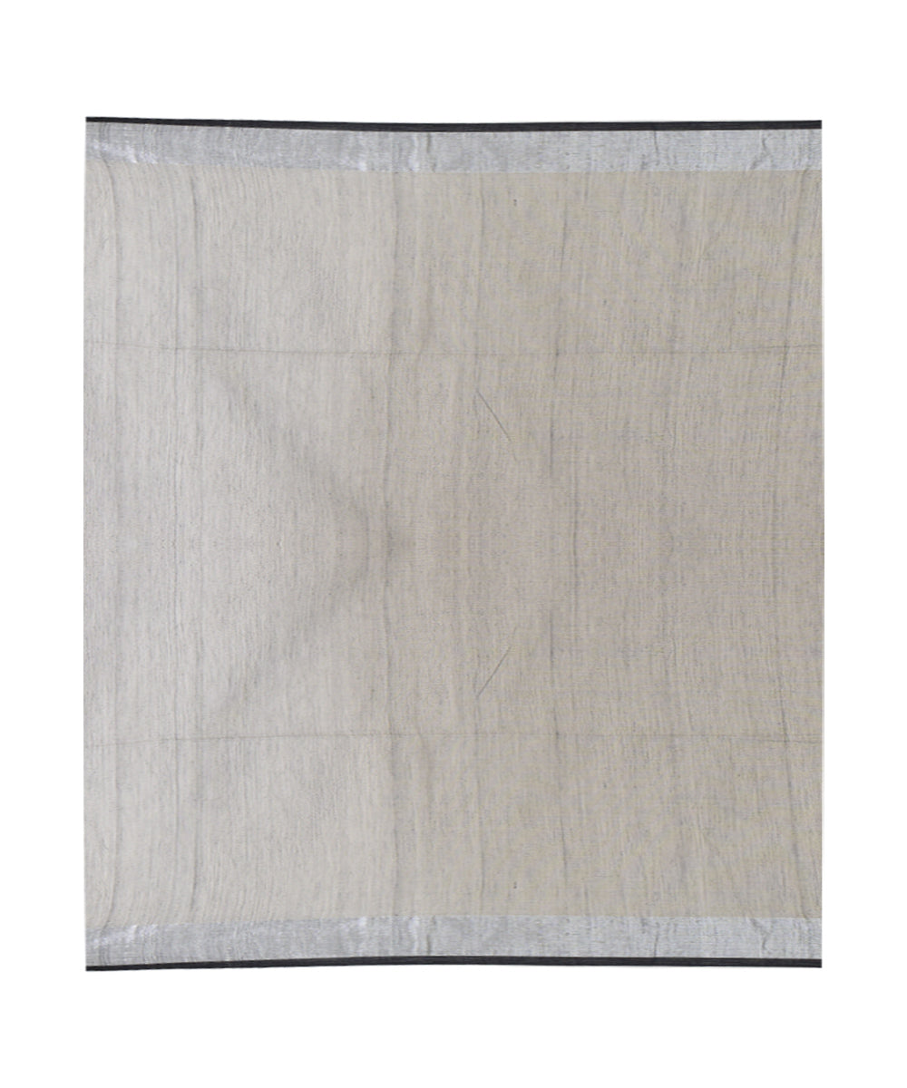 Beige multicolor handwoven buti cotton saree