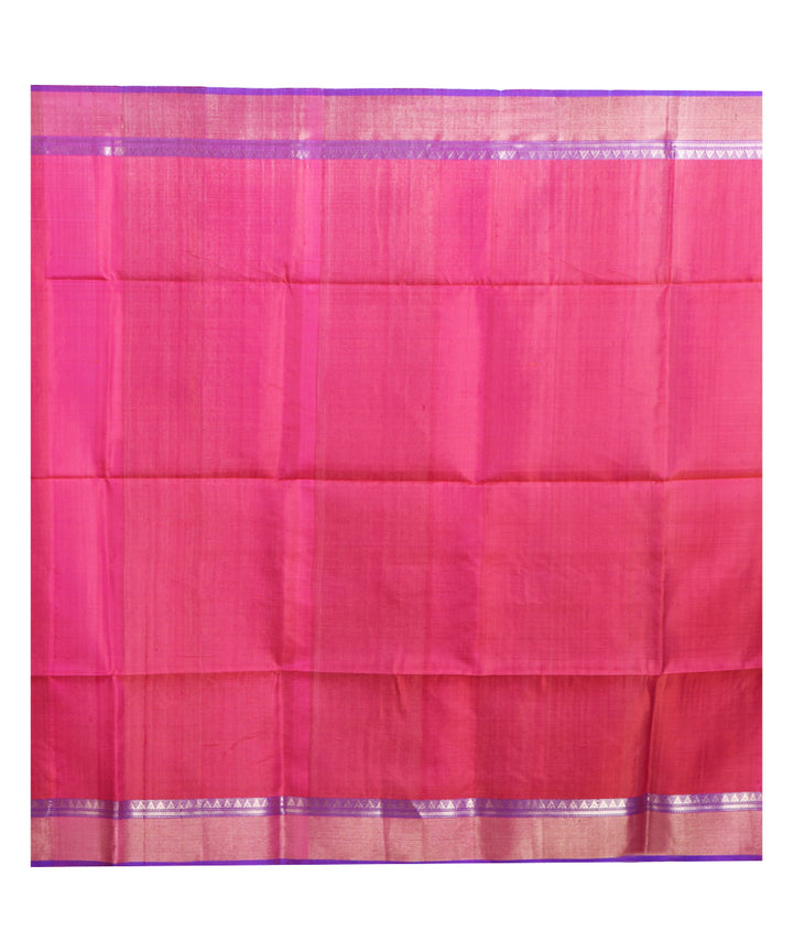 Maroon silk handwoven saree