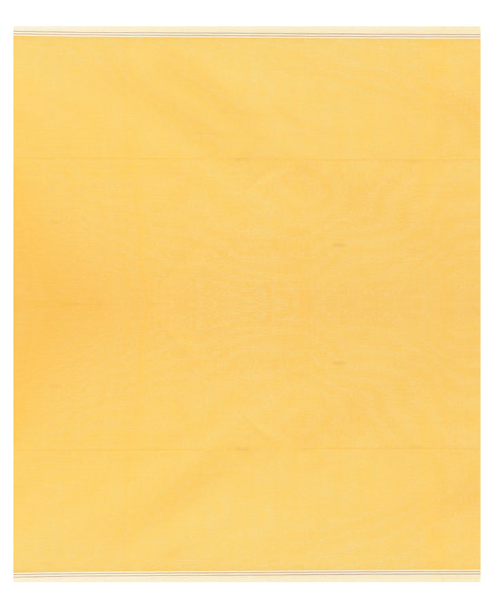 Yellow shantipuri handloom cotton saree