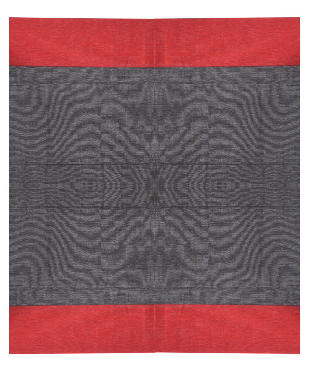 Black red handloom cotton shantipuri saree