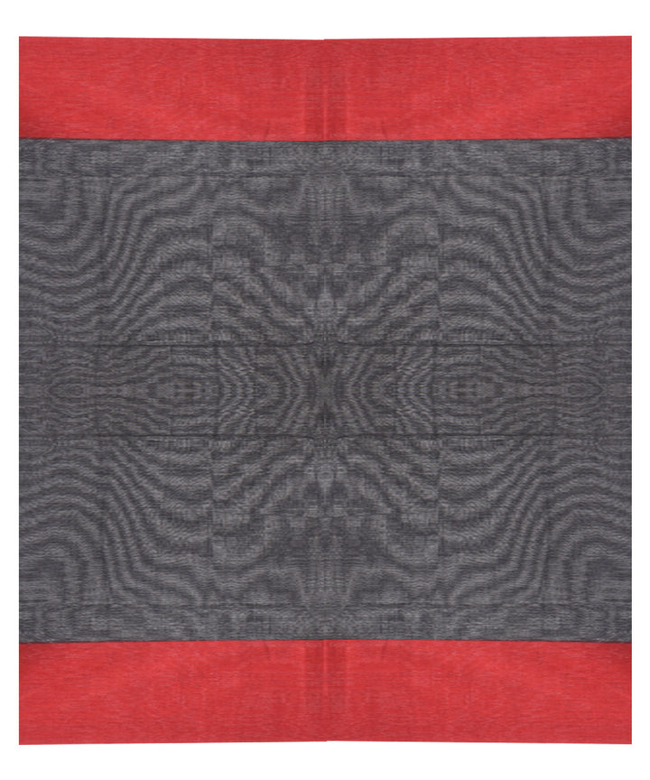 Black red handloom cotton shantipuri saree