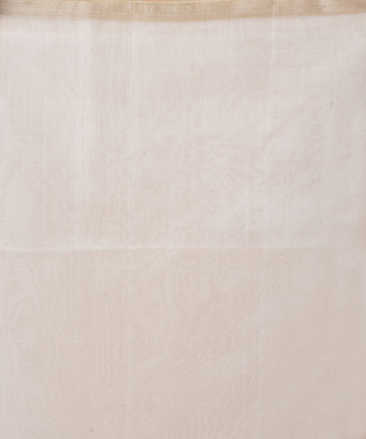 White silk handwoven jamdani saree