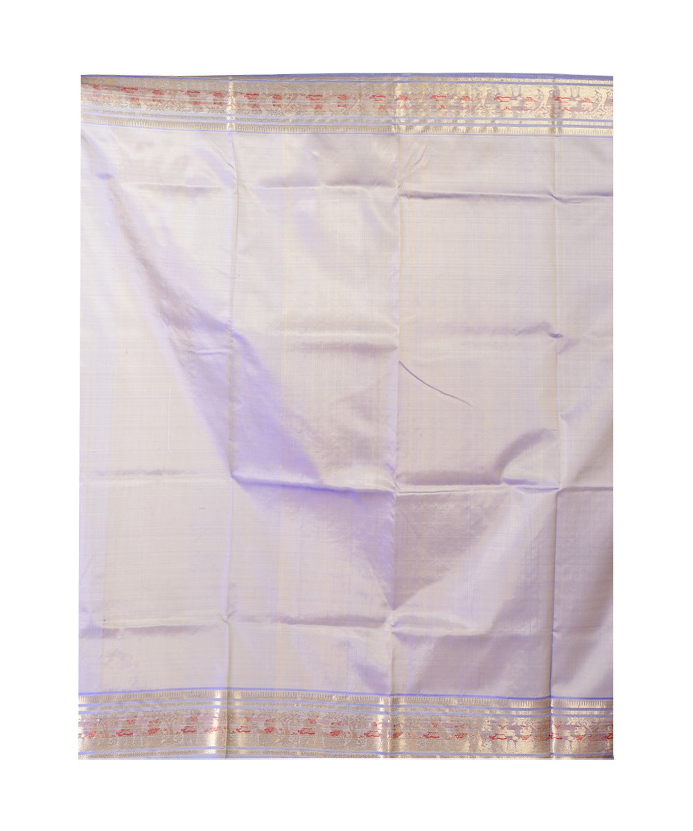 Grey handloom silk saree