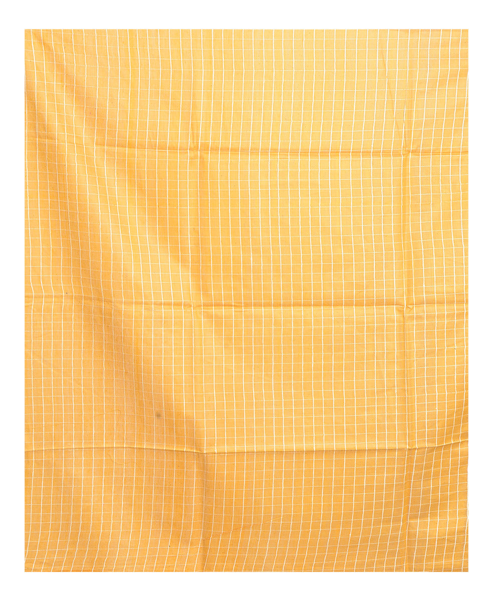 Beige yellow handwoven tussar silk saree