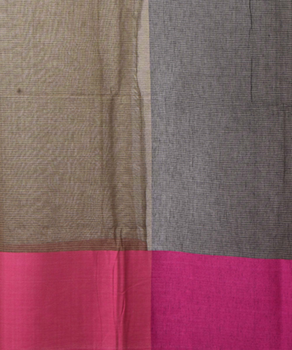 Black handloom cotton shantipuri saree