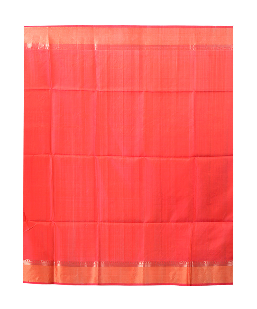 Maroon multicolor  handwoven silk saree