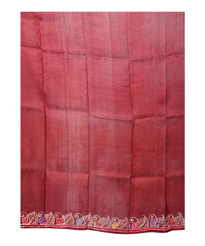 Mustard multicolor batik print handprinted silk saree