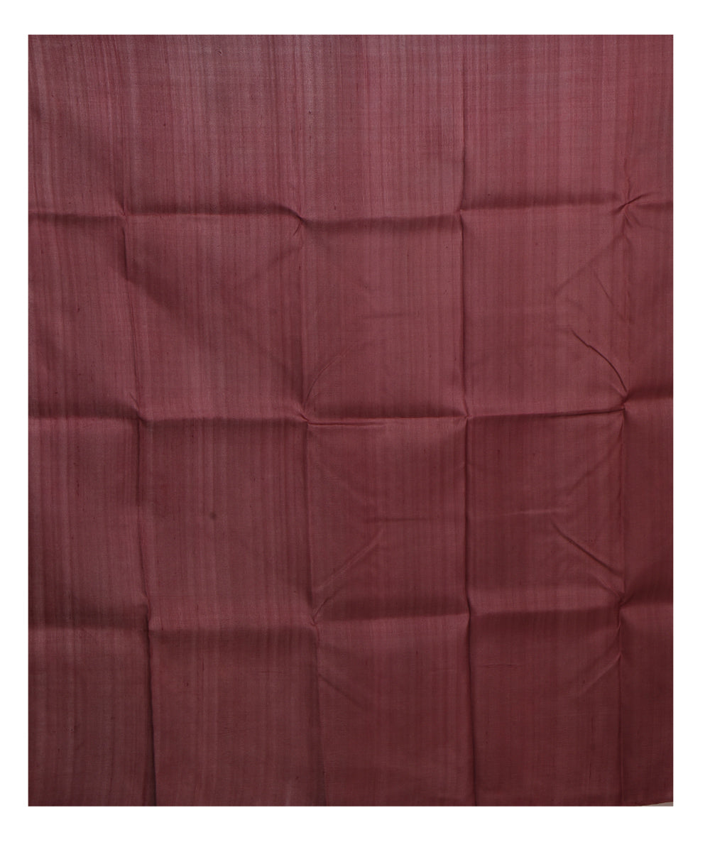Multicolor brown handloom batik print silk saree