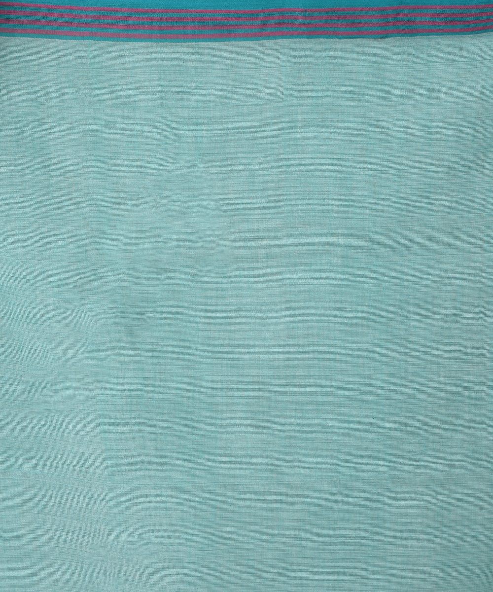 Sky blue handloom cotton jamdani saree